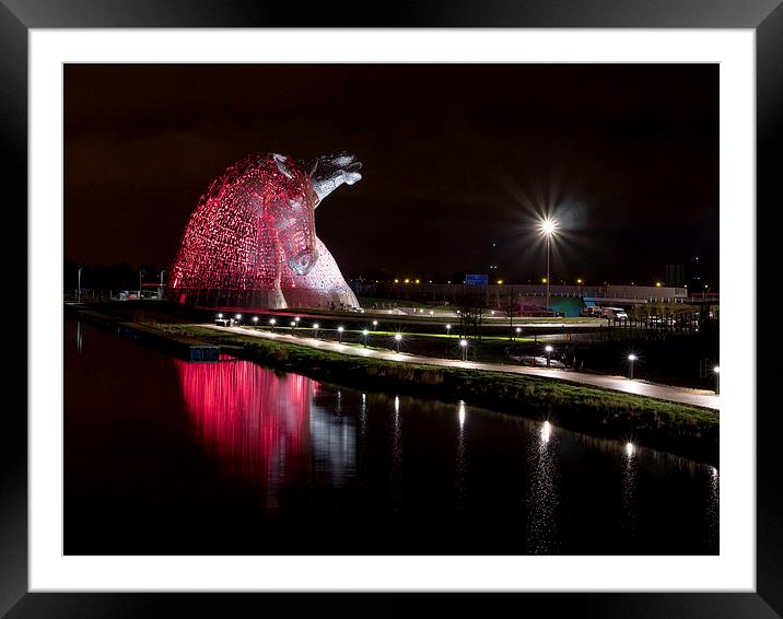 The Kelpies. Framed Mounted Print by Tommy Dickson