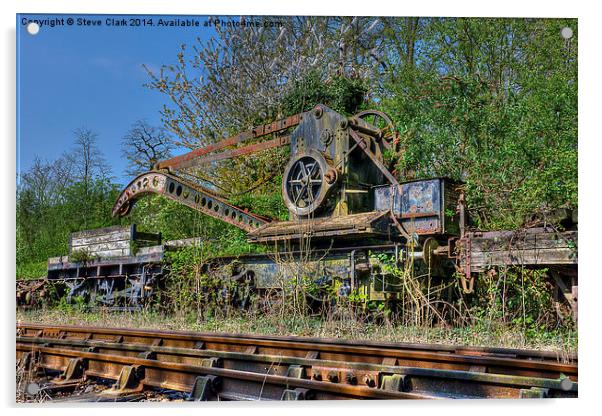 Railway Hand Crane and Match Acrylic by Steve H Clark