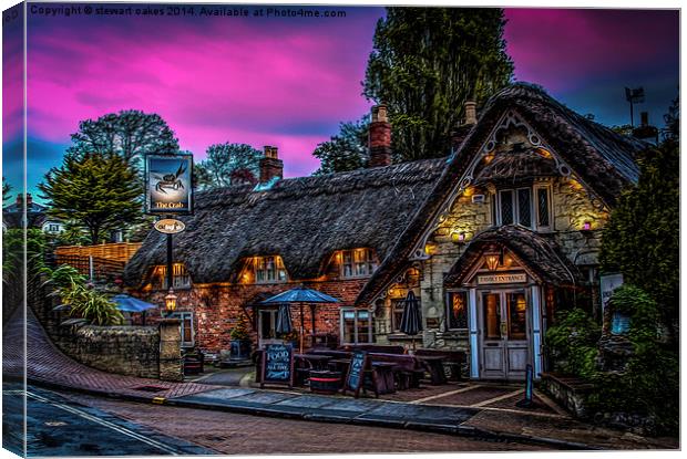 The Crab Pub Isle of Wight Canvas Print by stewart oakes