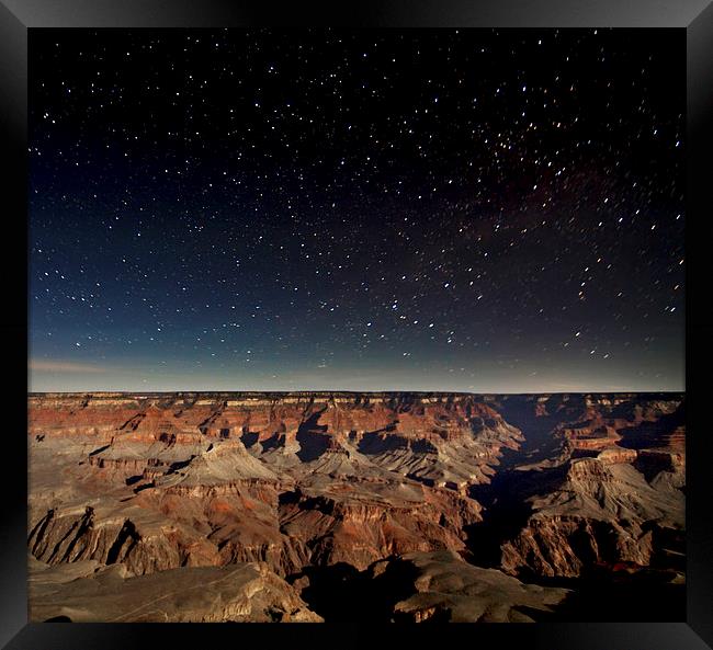 Grand Canyon at Night Framed Print by Luc Novovitch