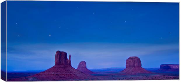 Monument Valley at Night Canvas Print by Luc Novovitch