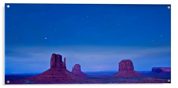 Monument Valley at Night Acrylic by Luc Novovitch