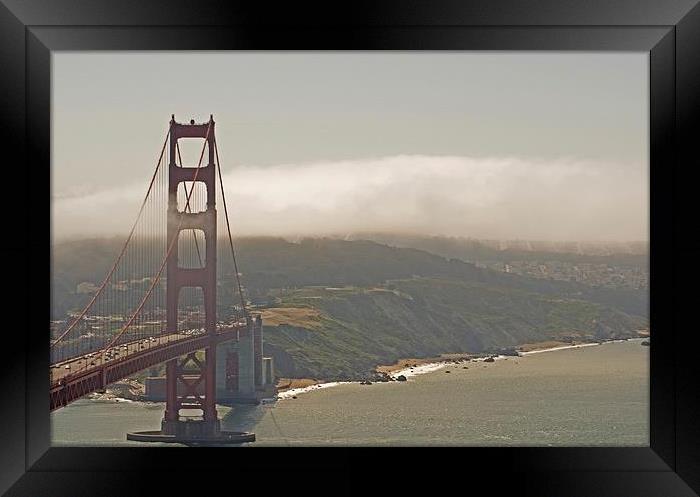 Golden Gate Landscape Framed Print by Jean Booth