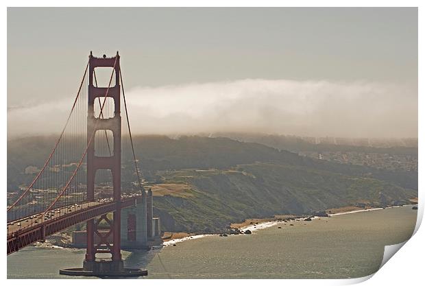 Golden Gate Landscape Print by Jean Booth