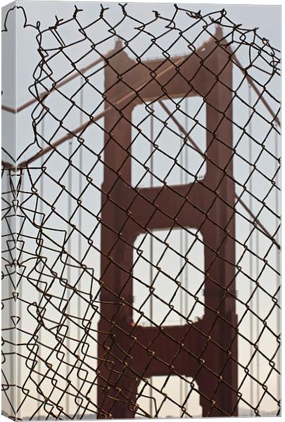 Urban Artsy Golden Gate Canvas Print by Jean Booth