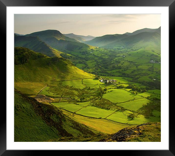 Lake District, England, Newlands Valley Framed Mounted Print by Bernd Tschakert