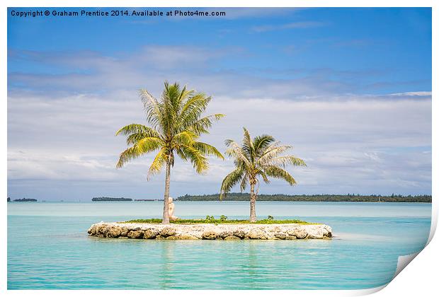 Tropical Island Paradise Print by Graham Prentice