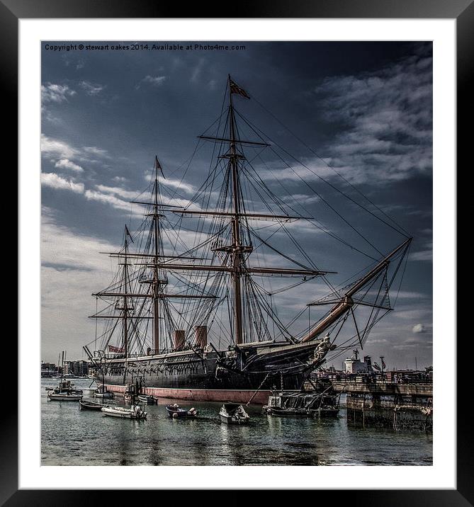 Portsmouth Docks Framed Mounted Print by stewart oakes