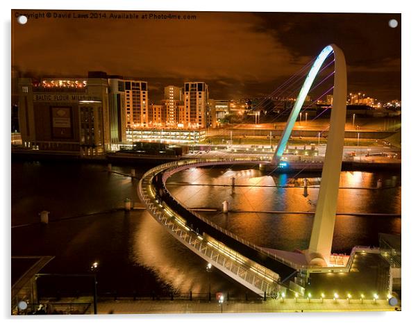 Millennium Bridge, Gateshead Acrylic by David Laws