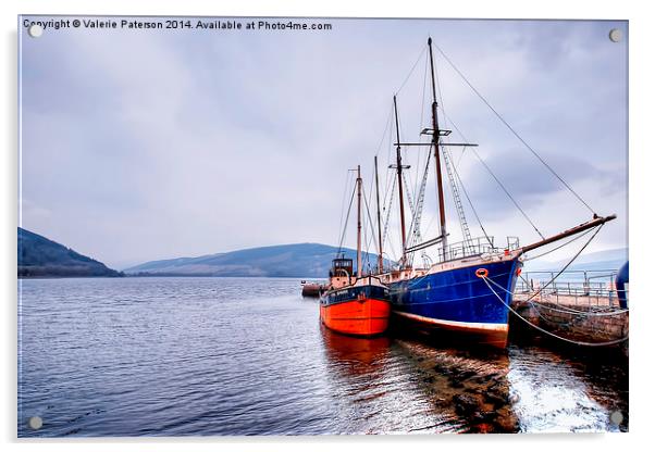 Inveraray Harbour Acrylic by Valerie Paterson