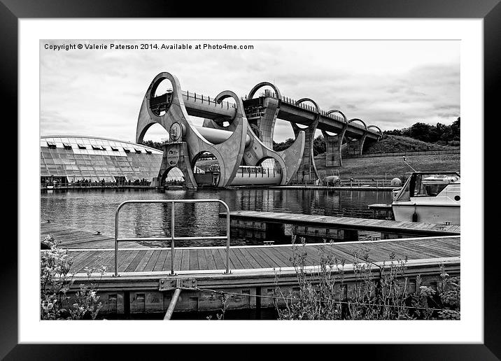 Falkirk Wheel Framed Mounted Print by Valerie Paterson
