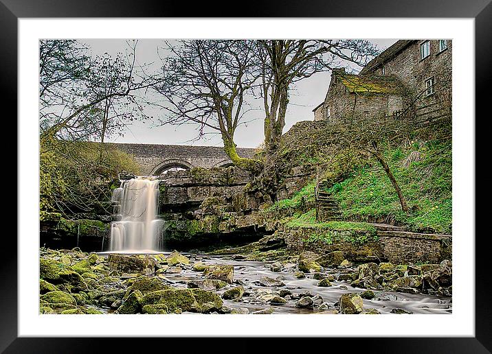 Cowshill Waterfall Framed Mounted Print by kevin wise