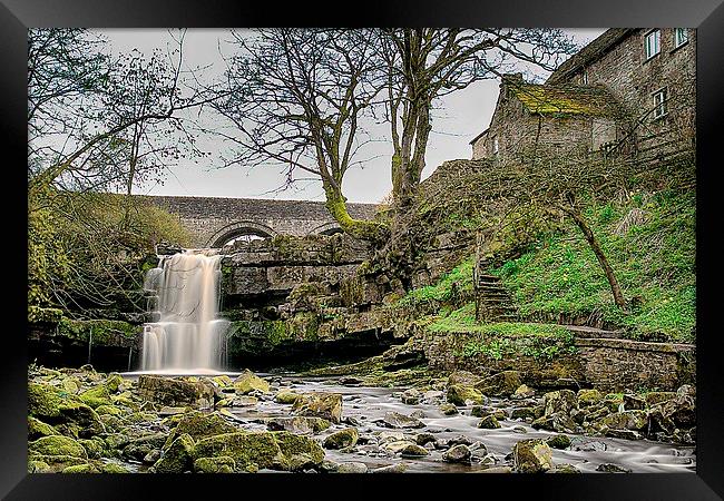 Cowshill Waterfall Framed Print by kevin wise