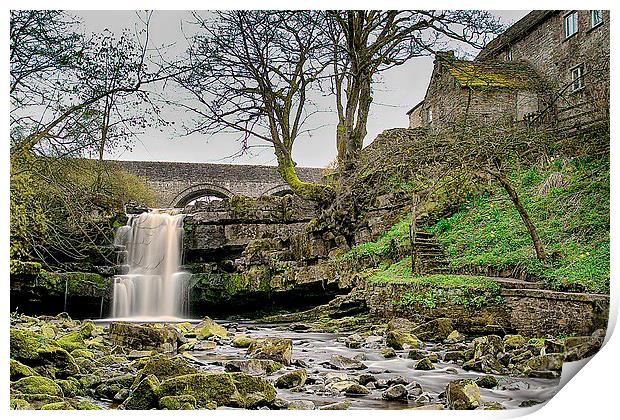 Cowshill Waterfall Print by kevin wise