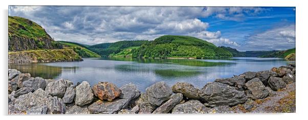 Llyn Brianne Reservoir Acrylic by Hazel Powell