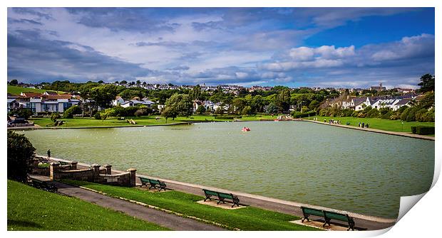 Cold Knap Boating Lake, Barry, Wales, UK Print by Mark Llewellyn