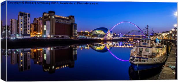 Newcastle quayside Canvas Print by Richard Armstrong