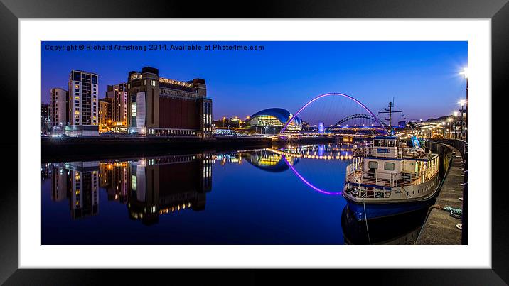 Newcastle quayside Framed Mounted Print by Richard Armstrong
