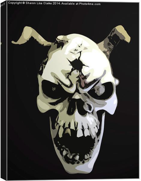 Skull 3 Canvas Print by Sharon Lisa Clarke