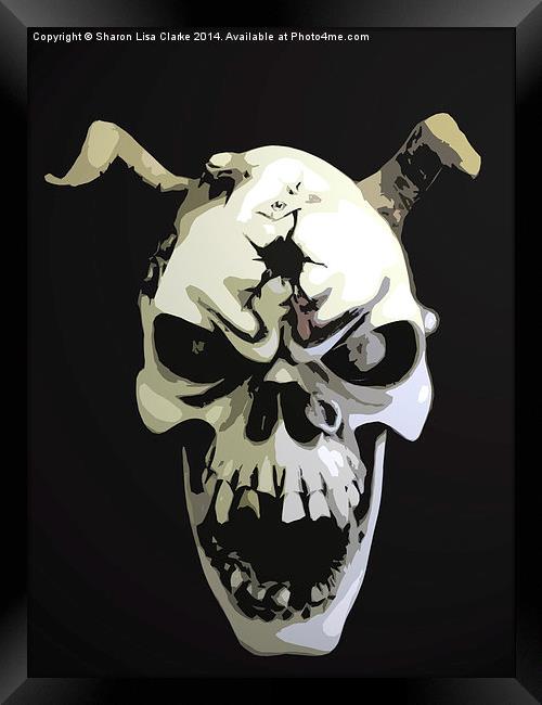 Skull 3 Framed Print by Sharon Lisa Clarke