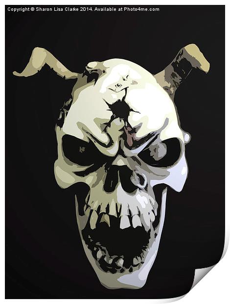 Skull 3 Print by Sharon Lisa Clarke