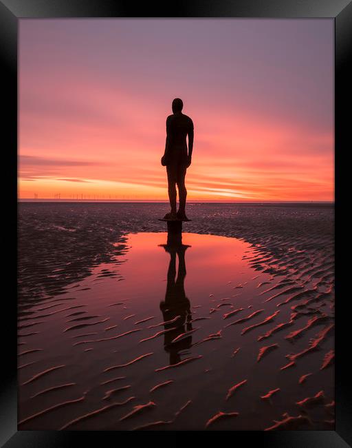 Another Gormley Sunset Framed Print by raymond mcbride