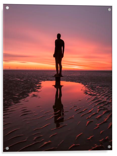 Another Gormley Sunset Acrylic by raymond mcbride