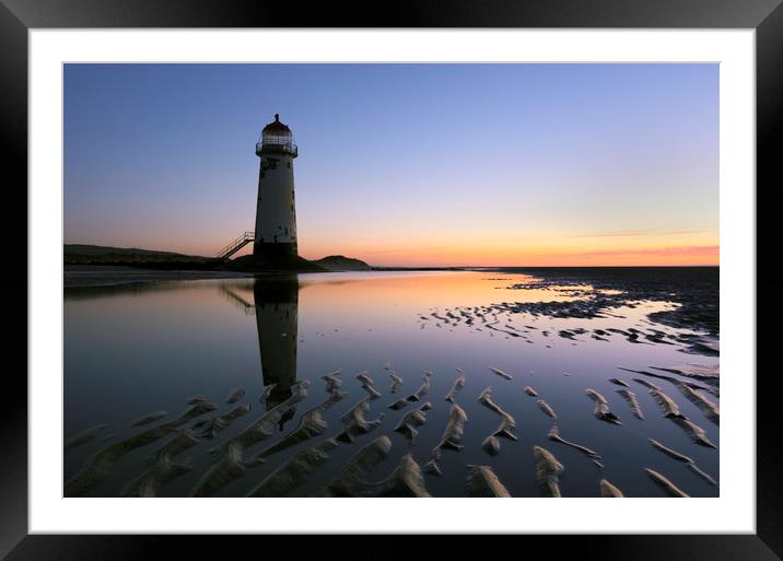 Point of Ayr Lighthouse Framed Mounted Print by raymond mcbride