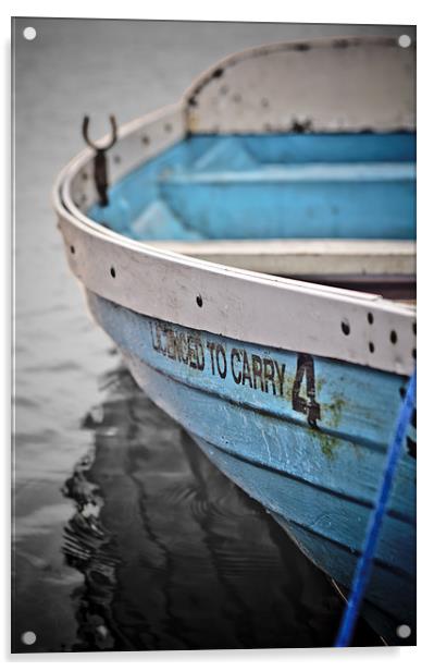 Blue Rowing boat Acrylic by Kelvin Futcher 2D Photography
