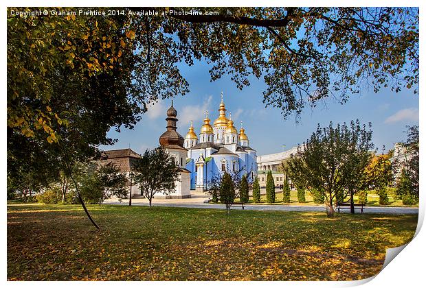 St Michaels Golden Domed Monastery, Kyiv Print by Graham Prentice