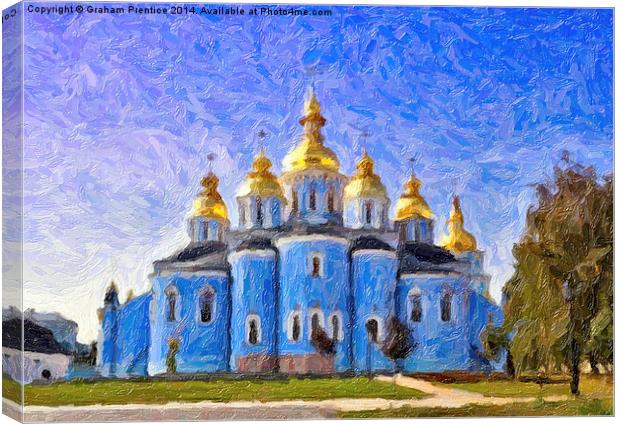 St Michaels Golden Domed Monastery, Kyiv Canvas Print by Graham Prentice