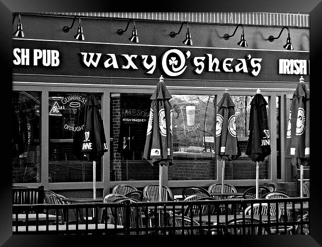 Waxys in Black and White Framed Print by Pics by Jody Adams