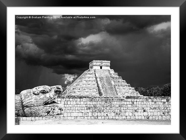 Pyramid at Chichen Itza Framed Mounted Print by Graham Prentice
