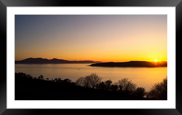 Arran and Little Cumbrae Framed Mounted Print by Geo Harris