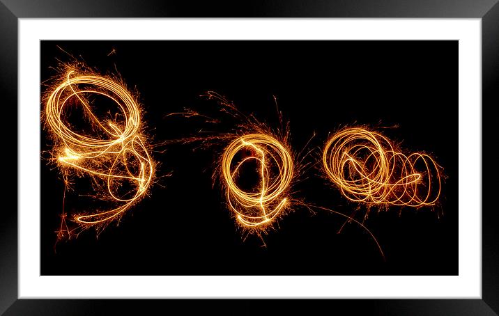 Triple Sparklers Framed Mounted Print by Gypsyofthesky Photography