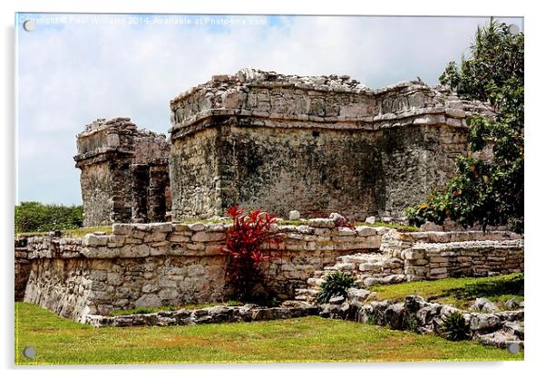 Mayan Ruins at Tulum Acrylic by Paul Williams