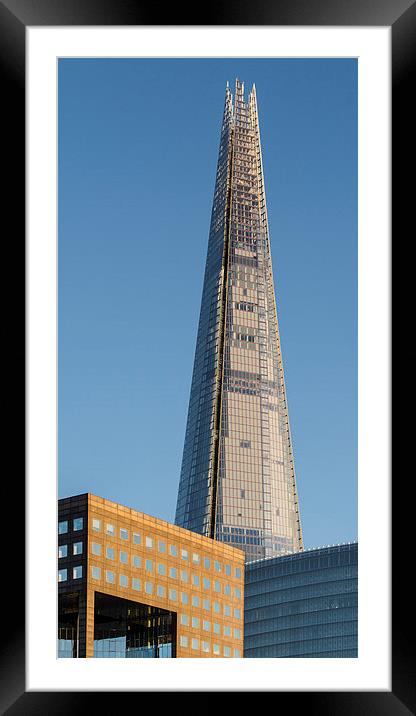 The Shard from the river Framed Mounted Print by Gary Eason