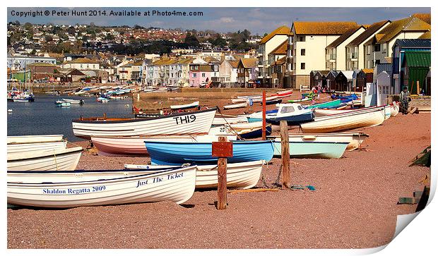 Boats On The Beach Print by Peter F Hunt