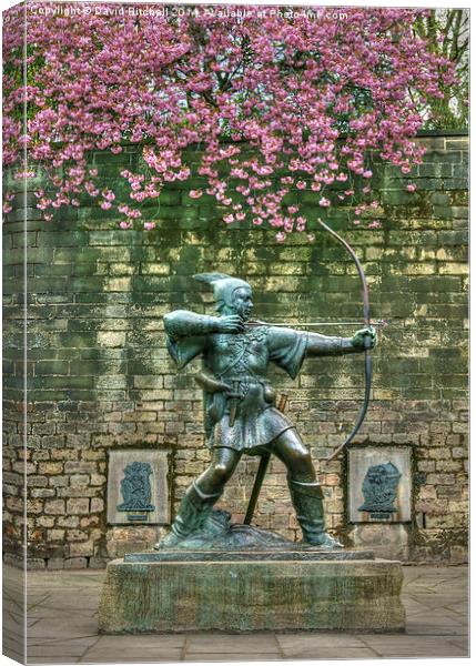 Robin Hood Statue Canvas Print by David Birchall