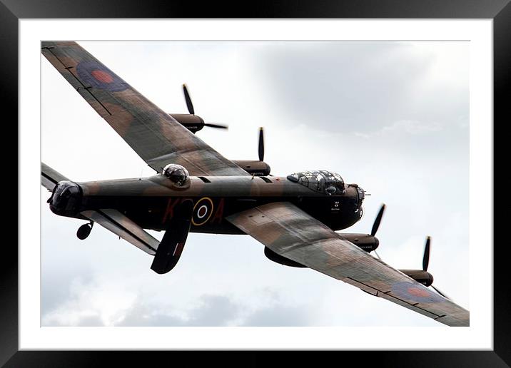 Lancaster Bomber Framed Mounted Print by J Biggadike
