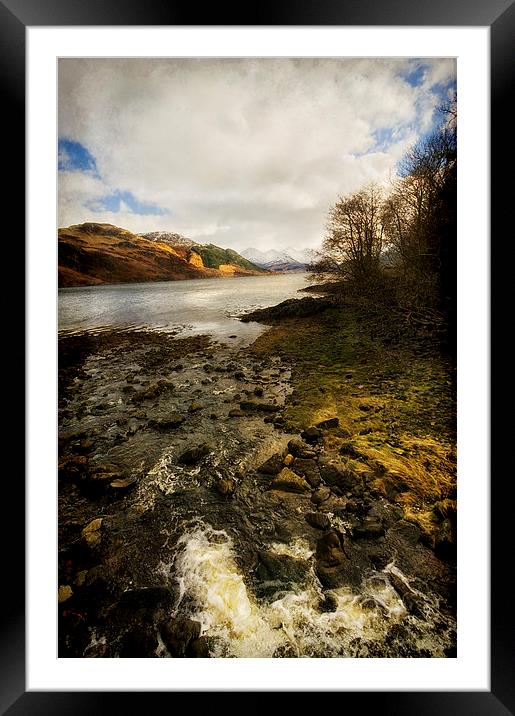 Scotland View with Texture Framed Mounted Print by Jacqi Elmslie