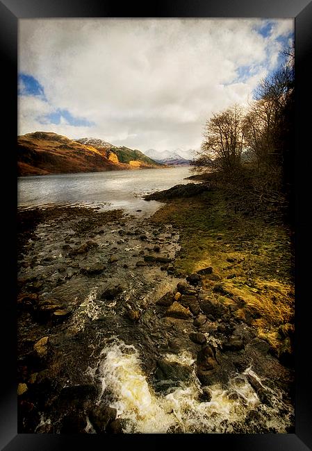 Scotland View with Texture Framed Print by Jacqi Elmslie