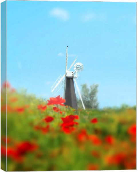 Windmill in the summer Canvas Print by Valerie Anne Kelly