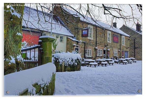 The Crispin Inn at Ashover, Derbyshire Acrylic by David Birchall