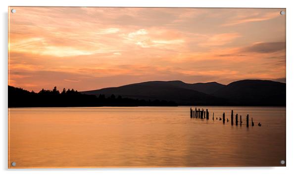 Loch Lomond Sunset Acrylic by Dave Wragg