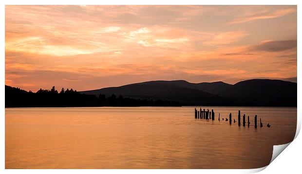 Loch Lomond Sunset Print by Dave Wragg