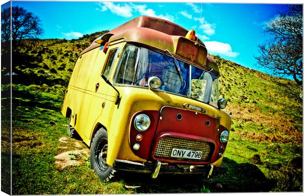Morris Camper Van in HDR Canvas Print by Kelvin Futcher 2D Photography