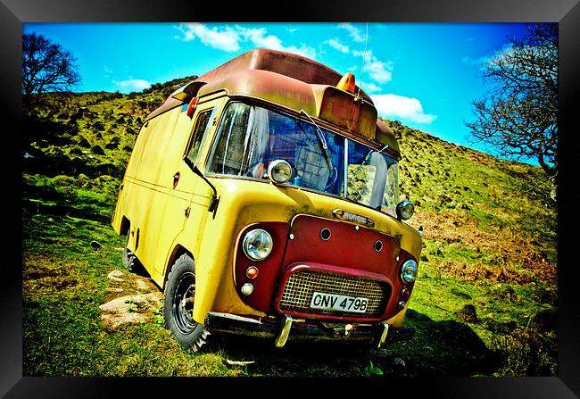 Morris Camper Van in HDR Framed Print by Kelvin Futcher 2D Photography
