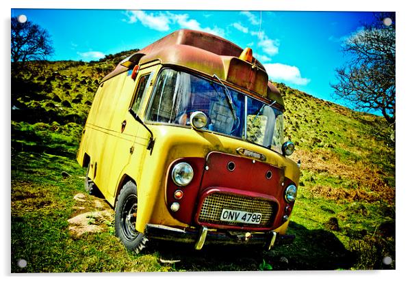 Morris Camper Van in HDR Acrylic by Kelvin Futcher 2D Photography
