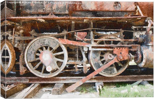 Rusty Train Wheels Canvas Print by Graham Prentice
